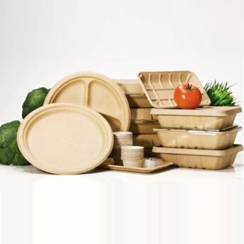 Упаковка из растительного материала ЭКО: одноразовые контейнеры, стаканы и крышки, столовые приборы, тарелки