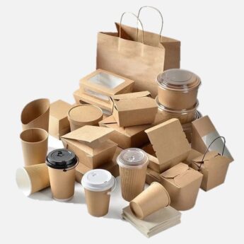 Упаковка из бумаги и картона ЭКО и БИО: одноразовые контейнеры, стаканы и крышки, столовые приборы, тарелки